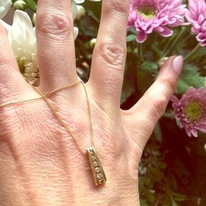 Channel Set Gold Necklace